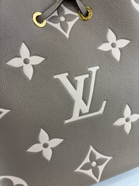NeoNoe MM Bicolor Monogram Empreinte Leather in Tourterelle / Creme (RFID)
