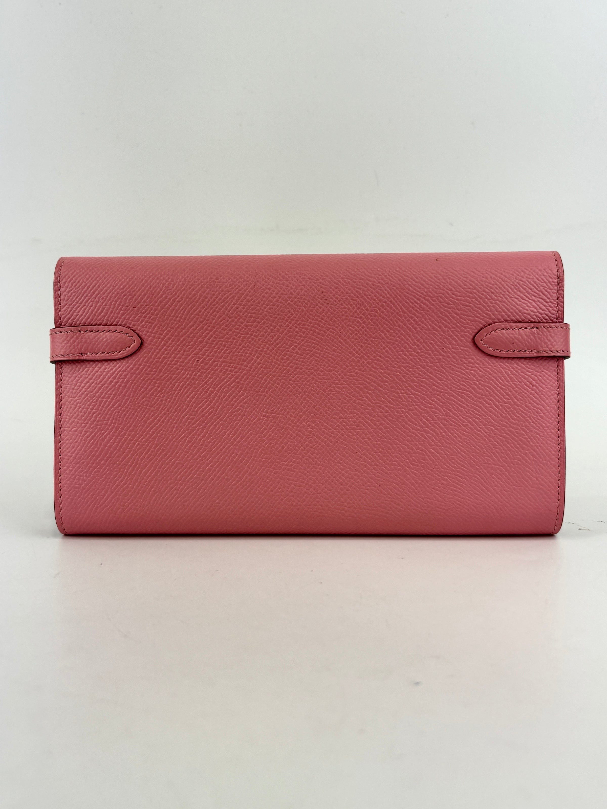Kelly Long Wallet Epsom Calf Leather Rose Confetti Pink GHW