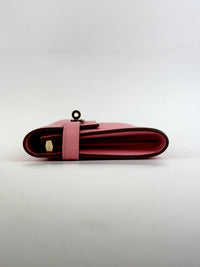 Kelly Long Wallet Epsom Calf Leather Rose Confetti Pink GHW