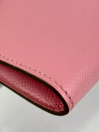 Kelly Long Wallet Epsom Calf Leather Rose Confetti Pink GHW