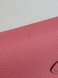 Kelly Long Wallet Epsom Calf Leather Rose Confetti Pink GHW