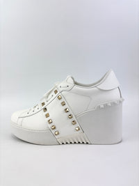 Rockstud Untitled Leather Platform Sneakers Size EU 40