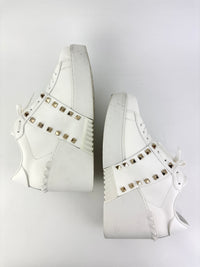 Rockstud Untitled Leather Platform Sneakers Size EU 40