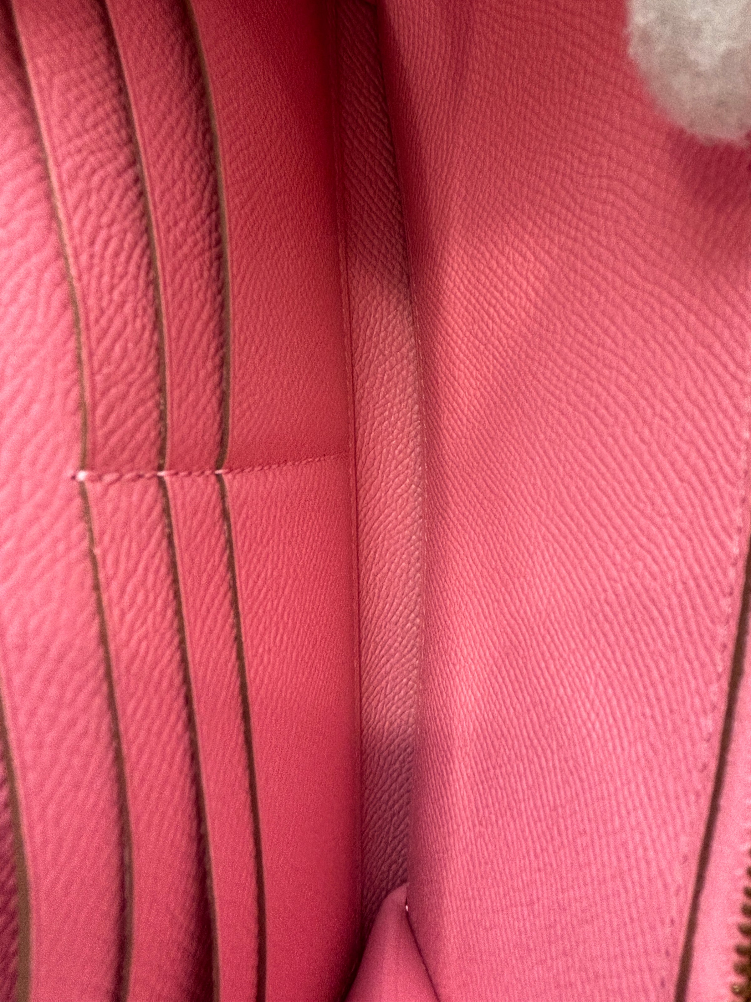 Kelly Long Wallet Epsom Calf Leather Rose Confetti Pink GHW