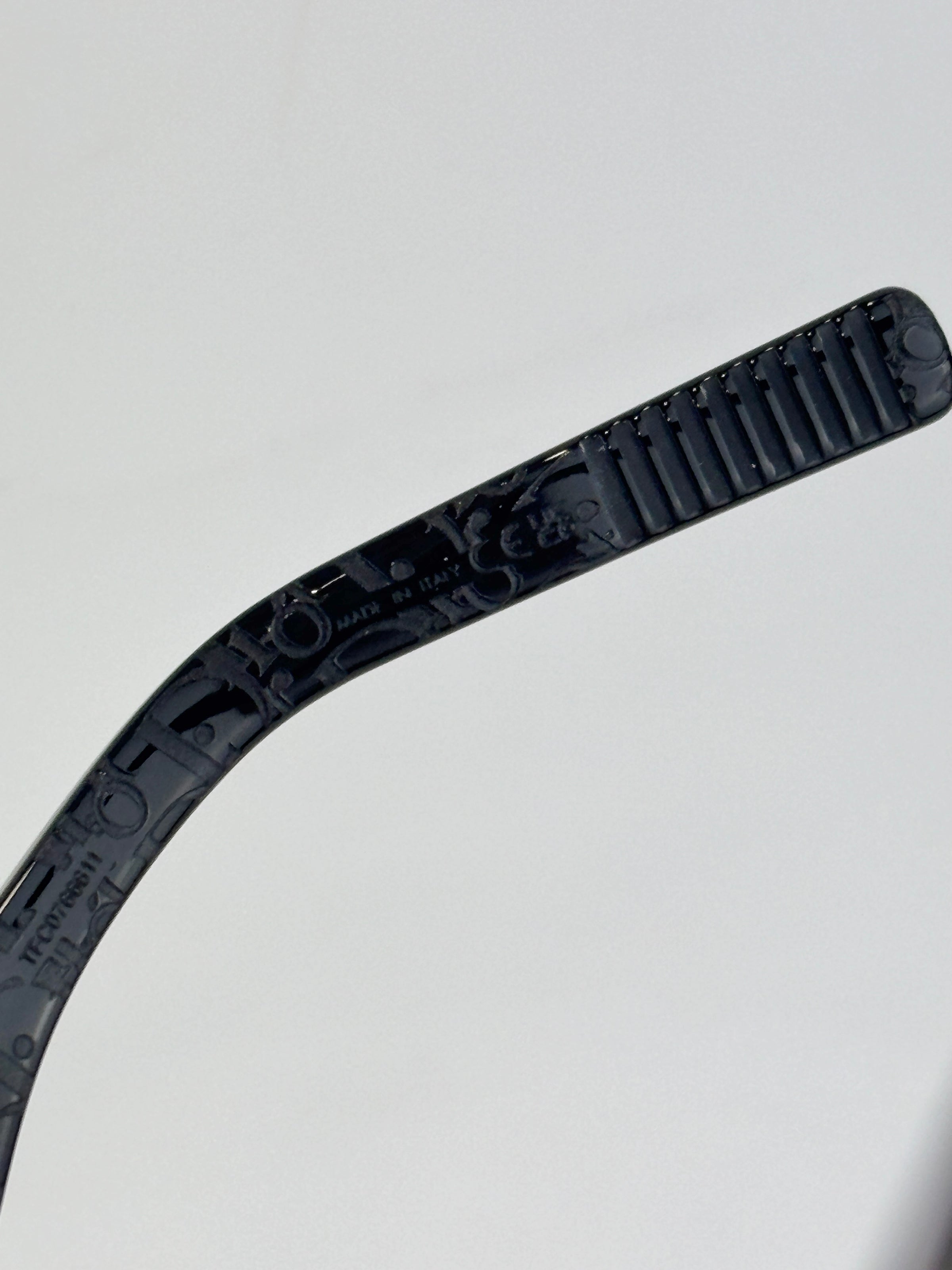 DiorSymbol S1I Bold Rectangular Sunglasses (Black Acetate / Silver-Tone Signature Hardware)