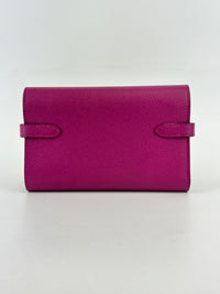 Kelly Wallet Medium Epsom Rose Pourpre PHW