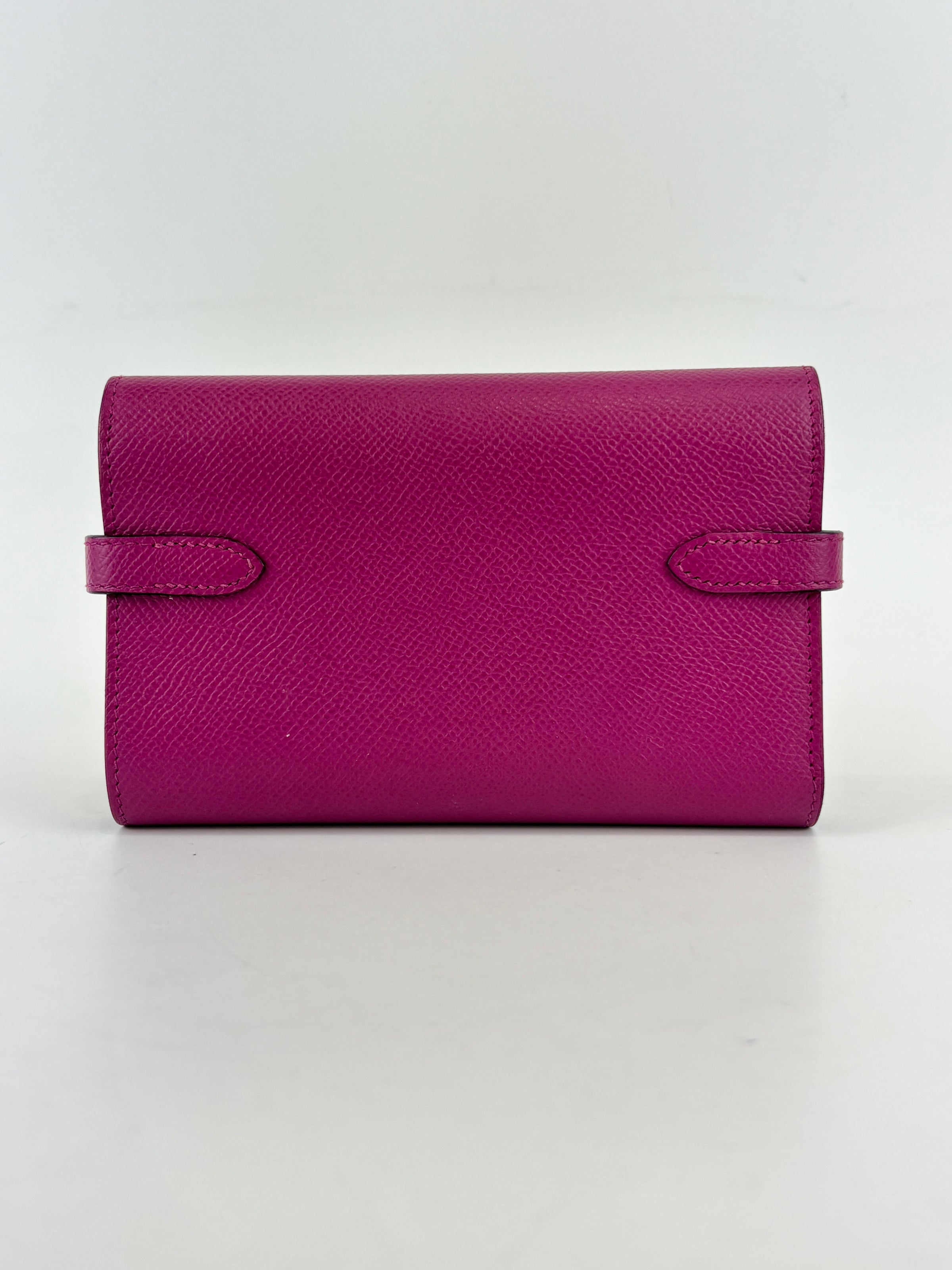 Kelly Wallet Medium Epsom Rose Pourpre PHW
