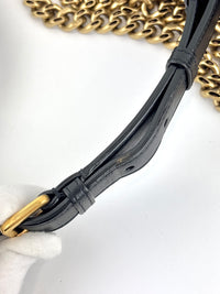 Lambskin Studded Medium Diorama Flap Bag Black