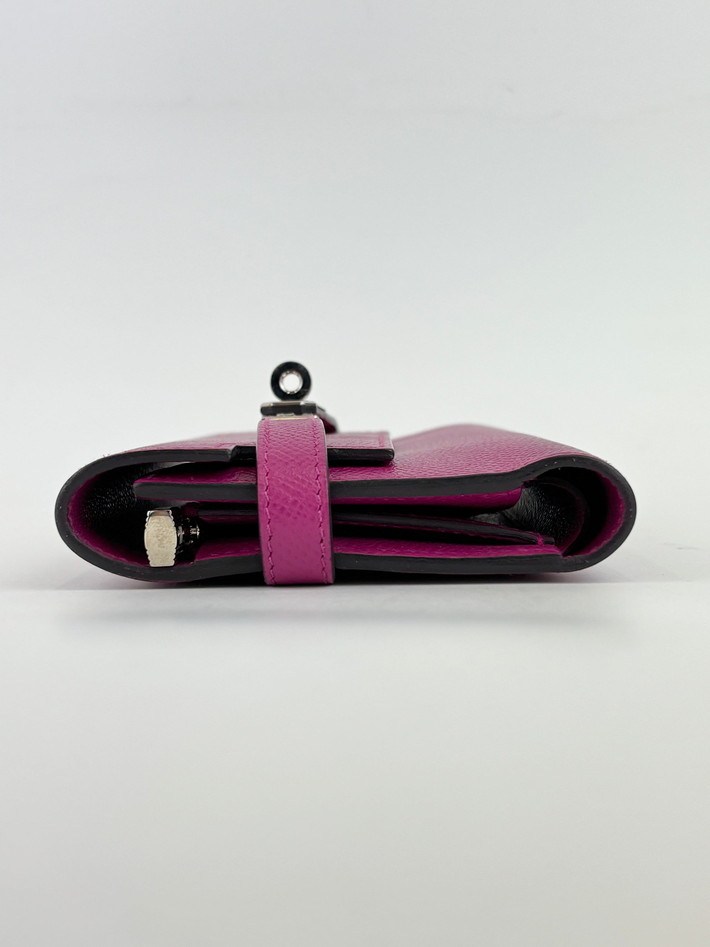 Kelly Wallet Medium Epsom Rose Pourpre PHW