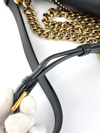 Lambskin Studded Medium Diorama Flap Bag Black