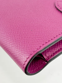Kelly Wallet Medium Epsom Rose Pourpre PHW