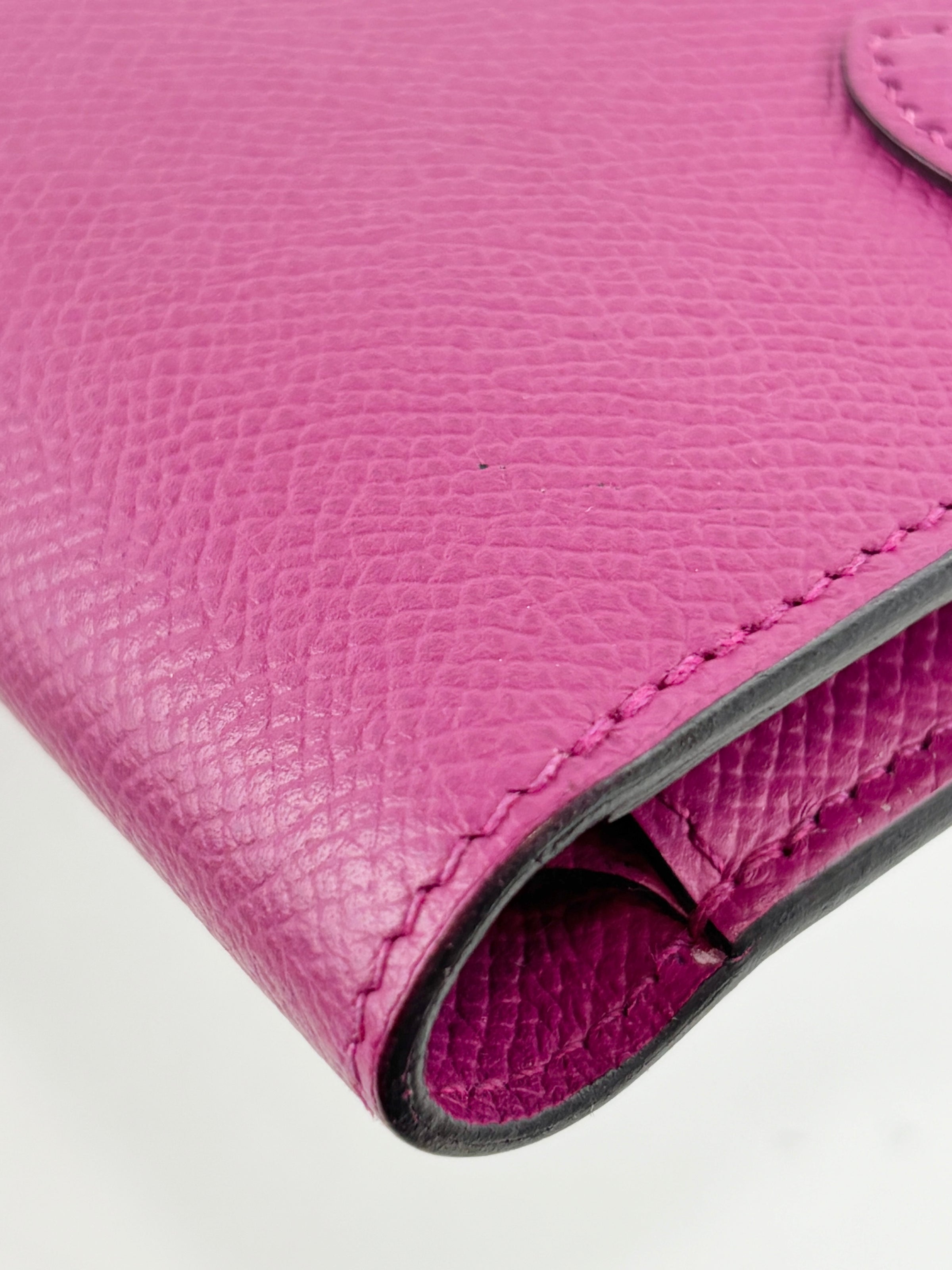 Kelly Wallet Medium Epsom Rose Pourpre PHW