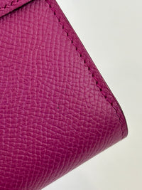 Kelly Wallet Medium Epsom Rose Pourpre PHW
