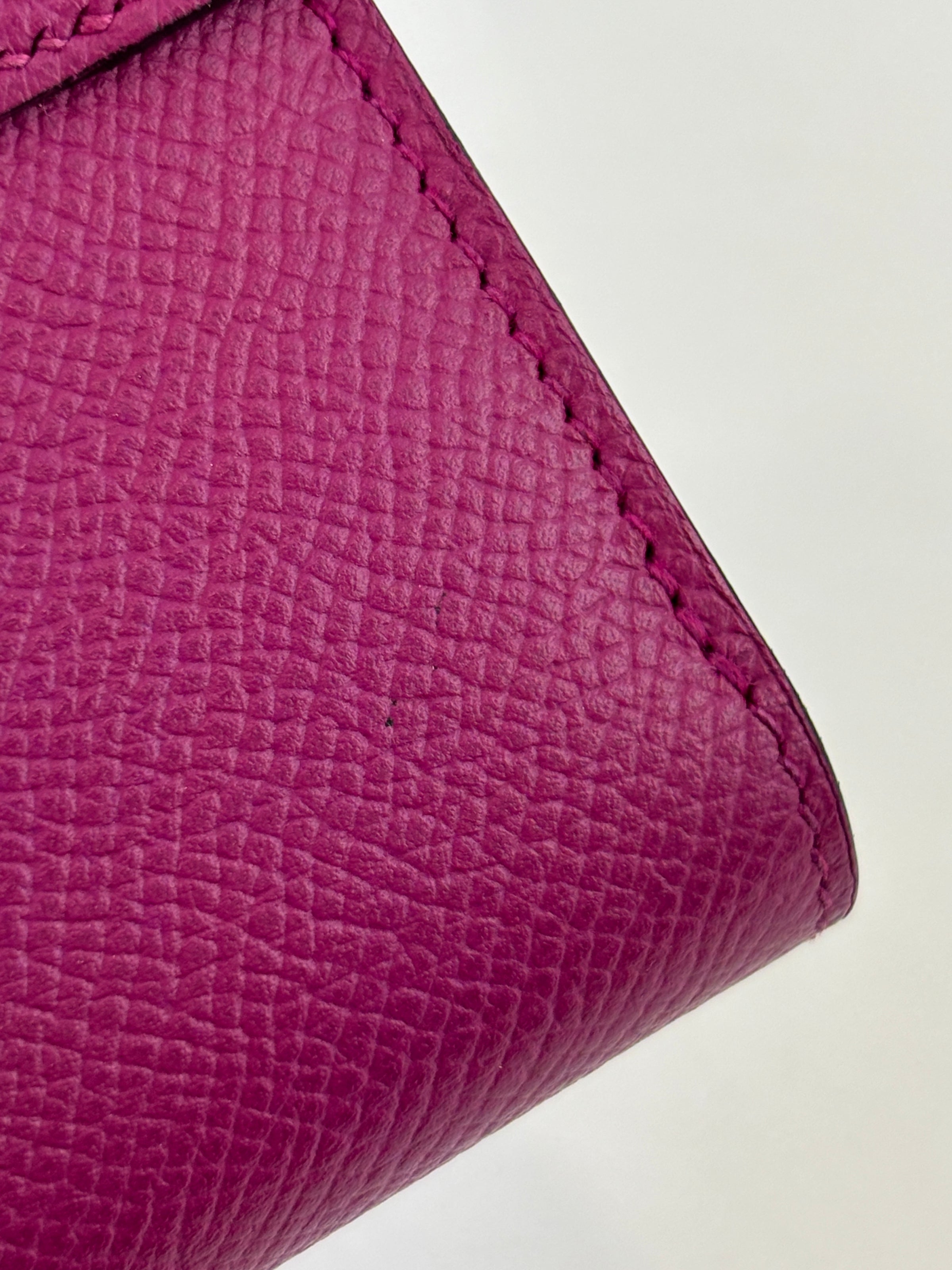 Kelly Wallet Medium Epsom Rose Pourpre PHW