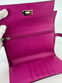 Kelly Wallet Medium Epsom Rose Pourpre PHW