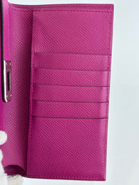 Kelly Wallet Medium Epsom Rose Pourpre PHW