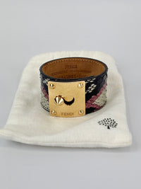 Goldmine Wrap Bracelet Black / Purple Snakeskin Size S