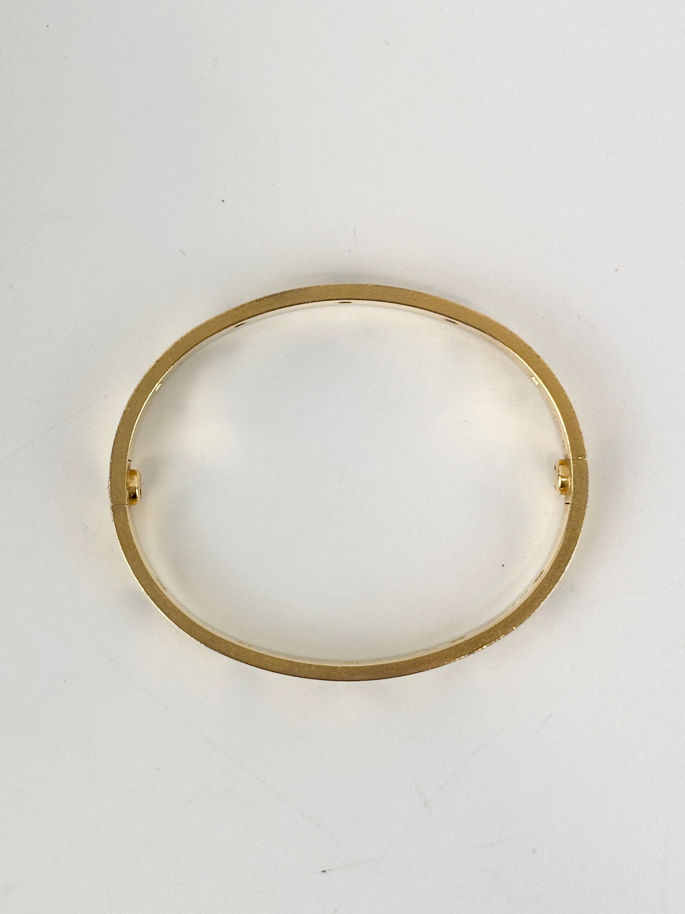 10 Diamond Love Bracelet 18K Yellow Gold Size 16