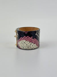 Goldmine Wrap Bracelet Black / Purple Snakeskin Size S