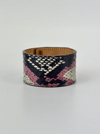 Goldmine Wrap Bracelet Black / Purple Snakeskin Size S