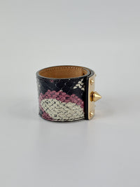 Goldmine Wrap Bracelet Black / Purple Snakeskin Size S