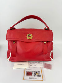Muse Two Top Handle Bag in Red GHW