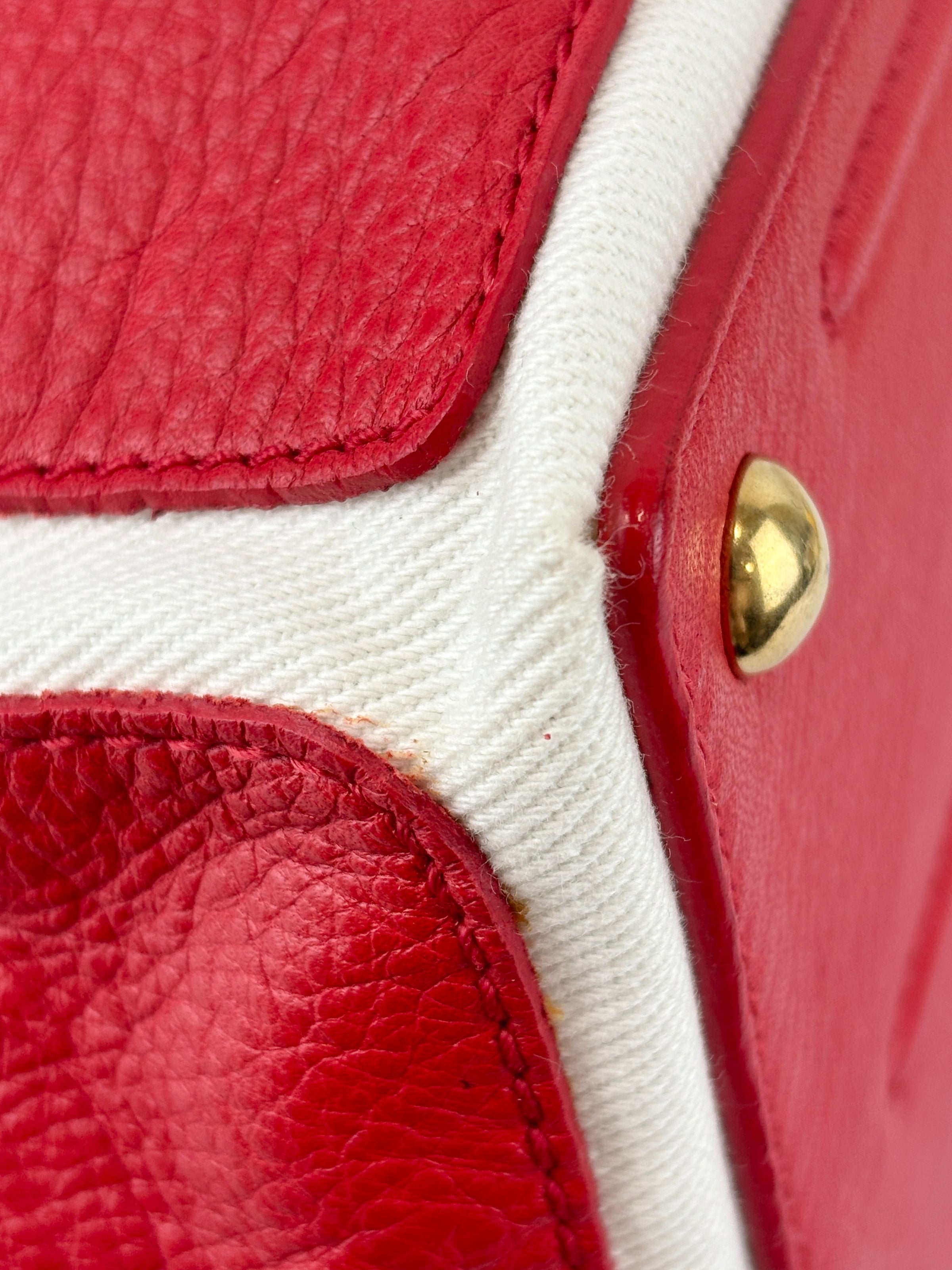 Muse Two Top Handle Bag in Red GHW