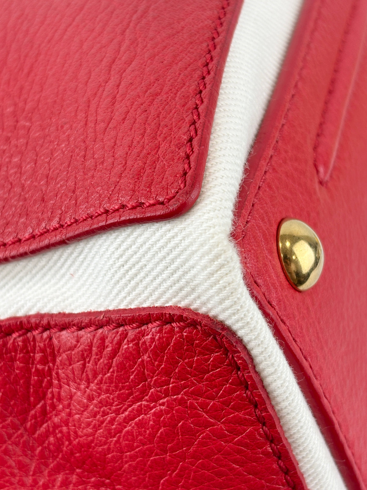 Muse Two Top Handle Bag in Red GHW