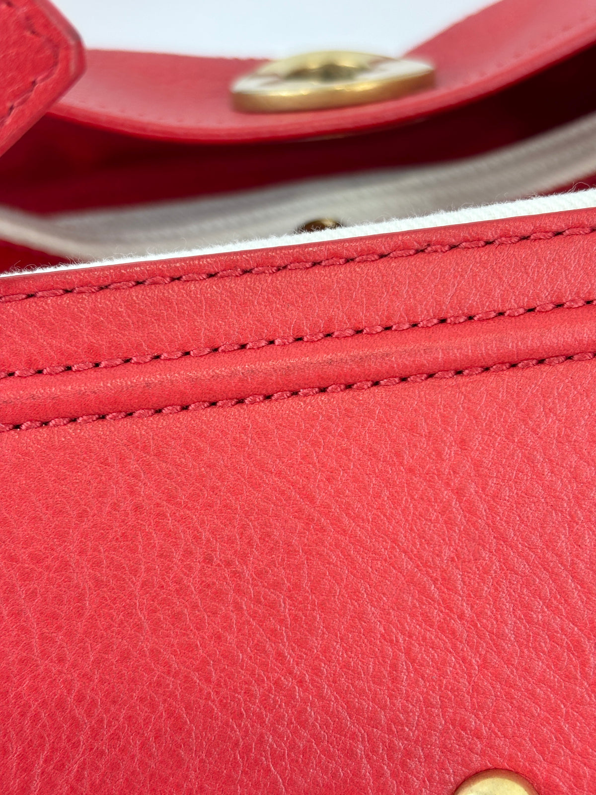 Muse Two Top Handle Bag in Red GHW