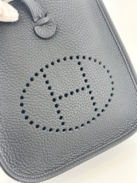 Mini Evelyne TPM in Black Taurillon Clemence