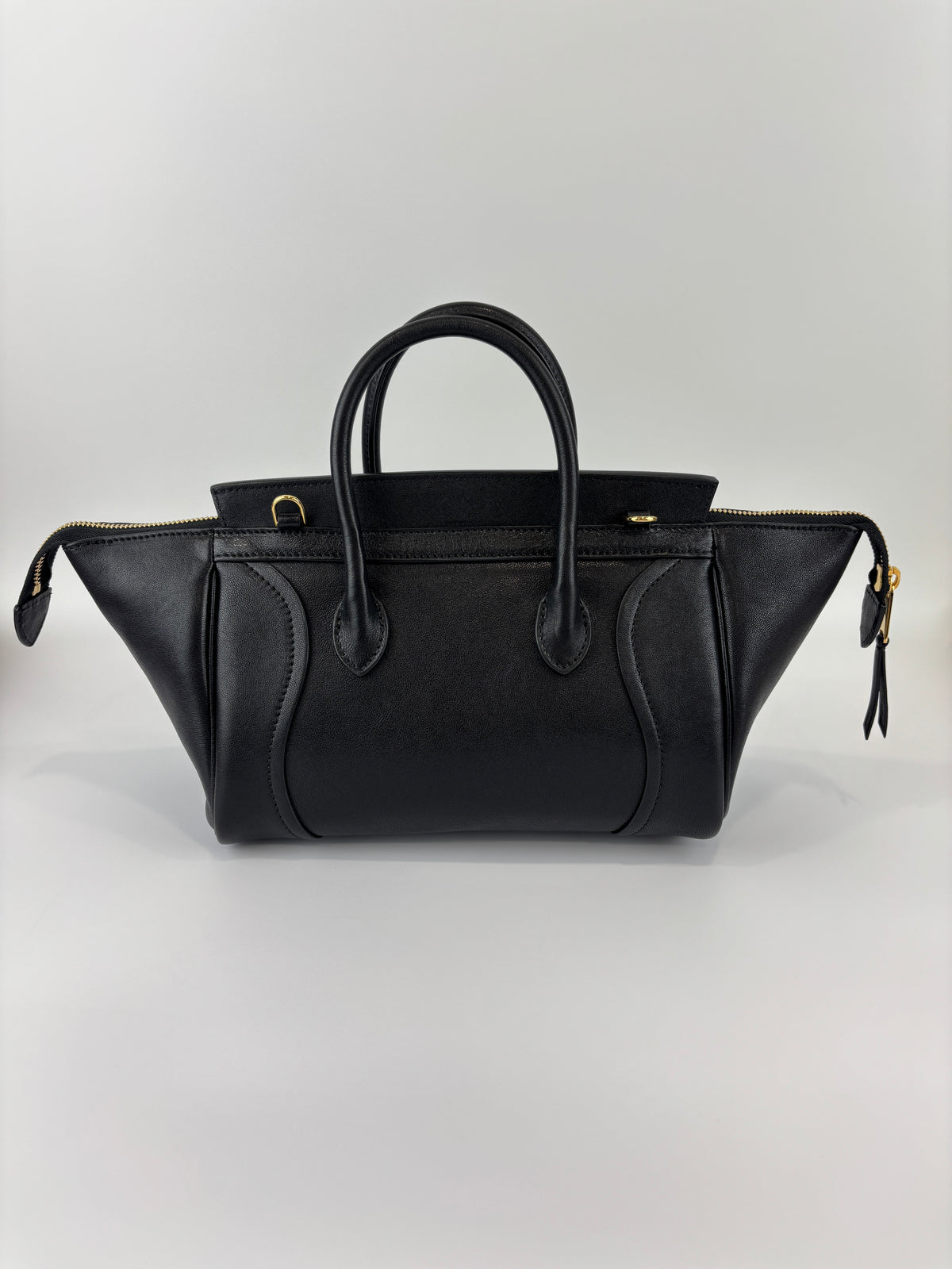 Little Luggage in Black Supple Shiny Lambskin
