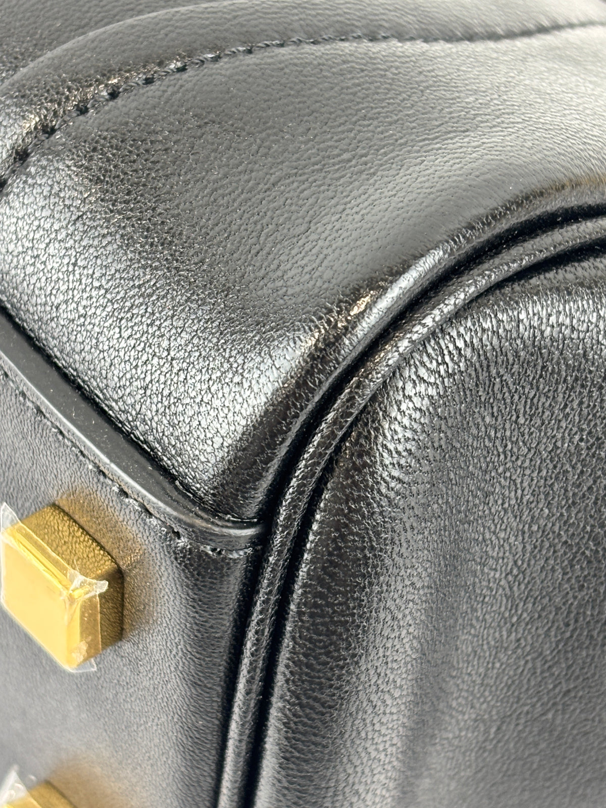 Little Luggage in Black Supple Shiny Lambskin