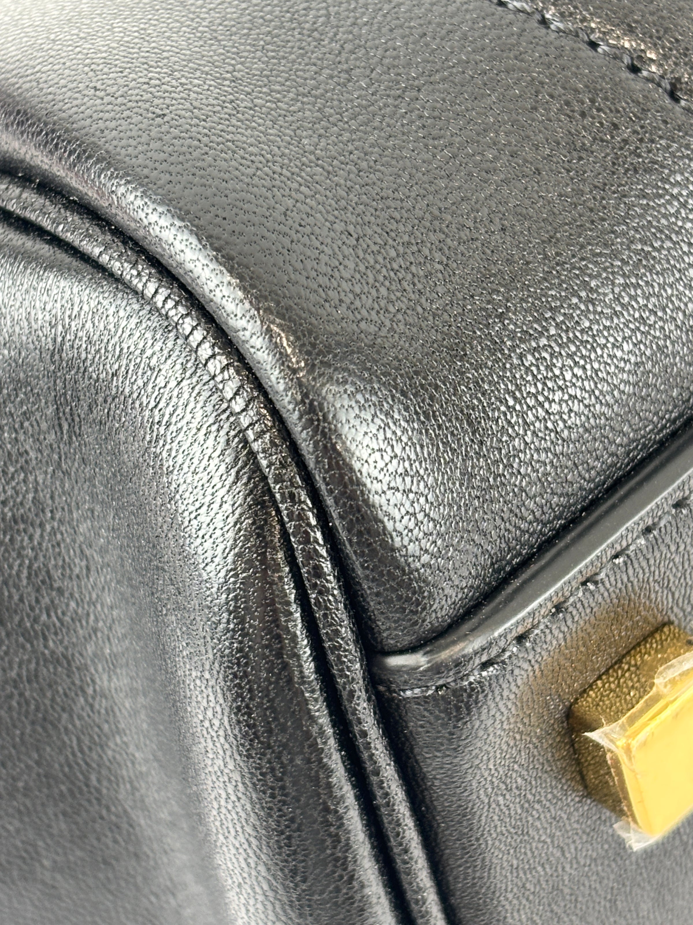 Little Luggage in Black Supple Shiny Lambskin