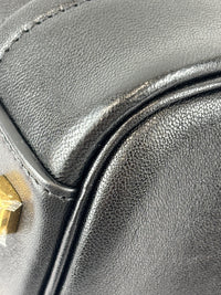 Little Luggage in Black Supple Shiny Lambskin