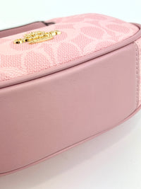 Pink Carmen Mini Crossbody Bag In Signature Canvas CAM83 - Glampot