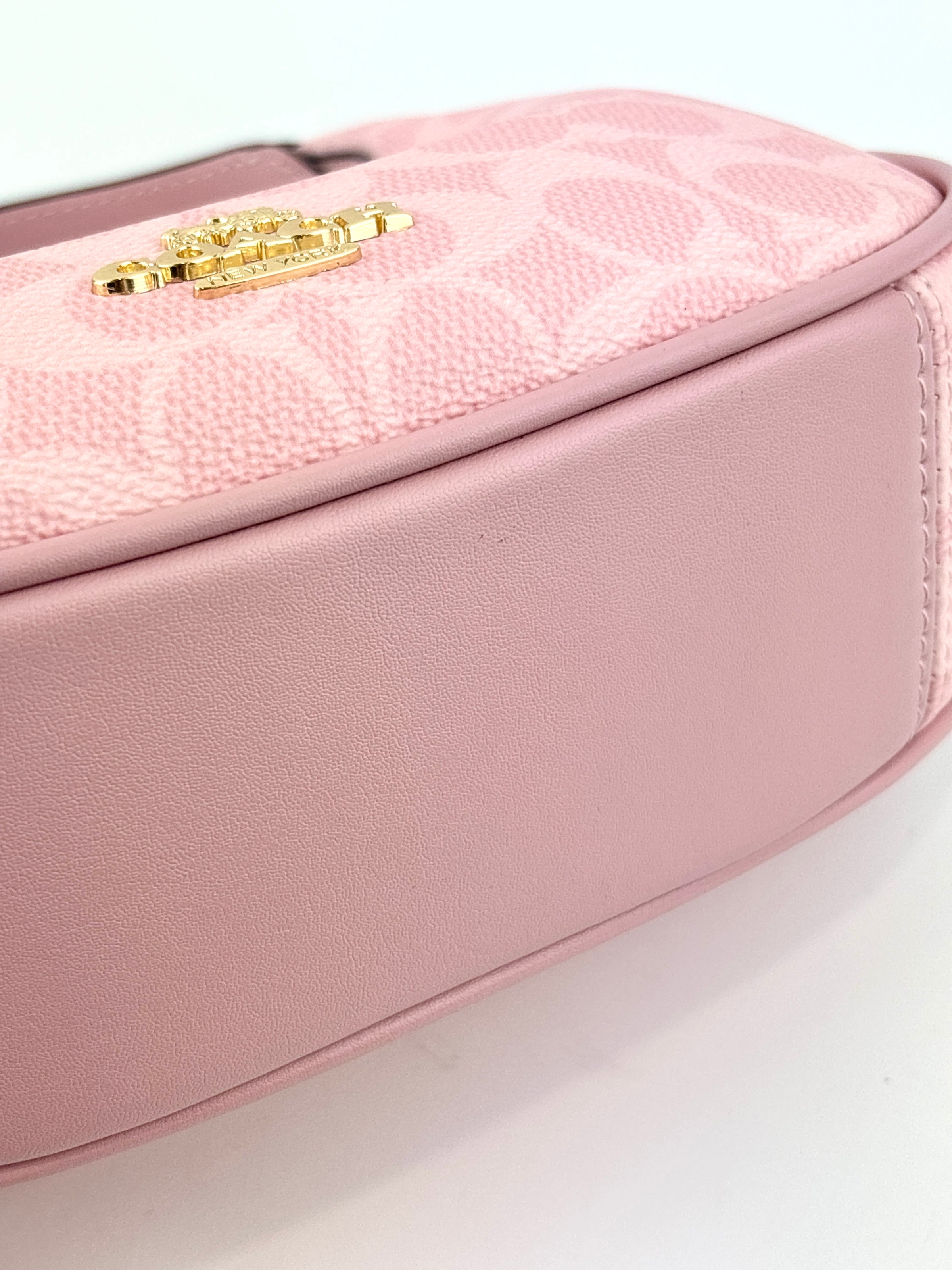Pink Carmen Mini Crossbody Bag In Signature Canvas CAM83 - Glampot