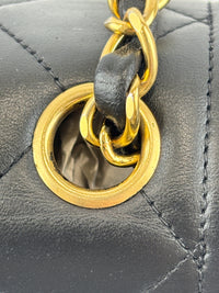 Vintage Small Diana Flap Bag Black Quilted Lambskin 24K GHW