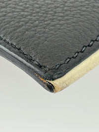 Togo Cabavertige 24 Pouch Noir, Gris Perle & Bleu Electrique