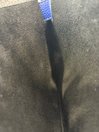 Togo Cabavertige 24 Pouch Noir, Gris Perle & Bleu Electrique