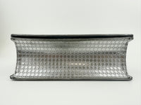 Medium Diorama Metallic Silver Cannage Leather Flap Bag