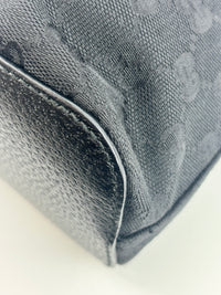 GG Canvas Black Hobo Bag with Pig Skin Leather