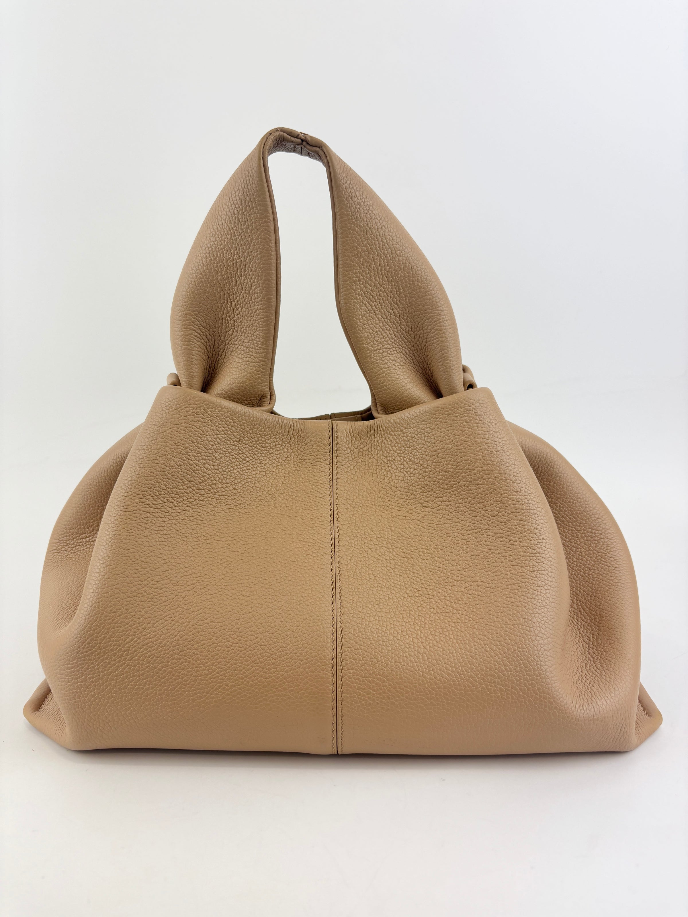 Textured Calfskin Numero Neuf in Taupe