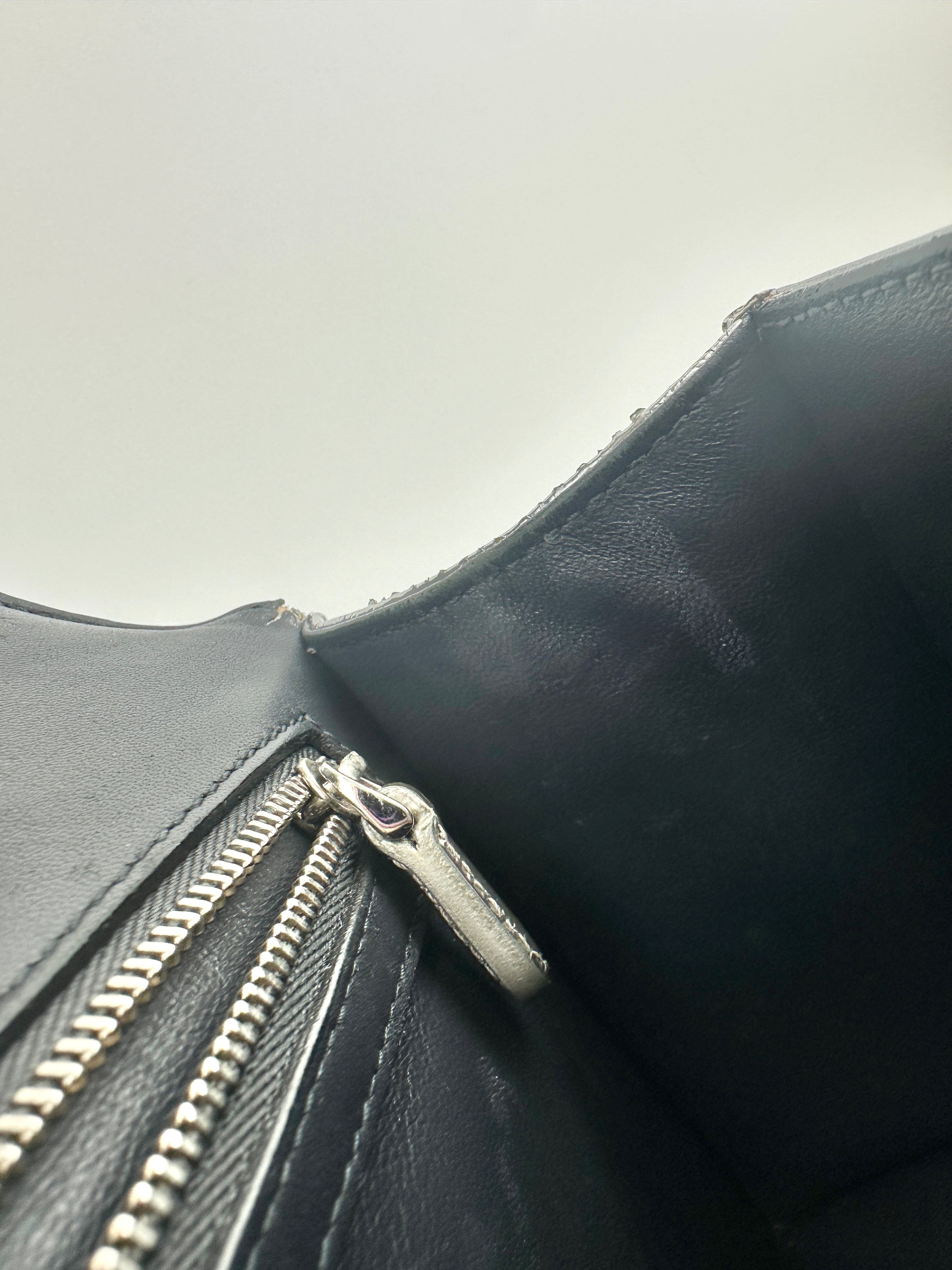 Medium Diorama Metallic Silver Cannage Leather Flap Bag