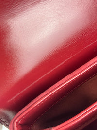 AS3402 Red Shiny Calfskin with Suede My Sweet CC Flap Bag - Glampot