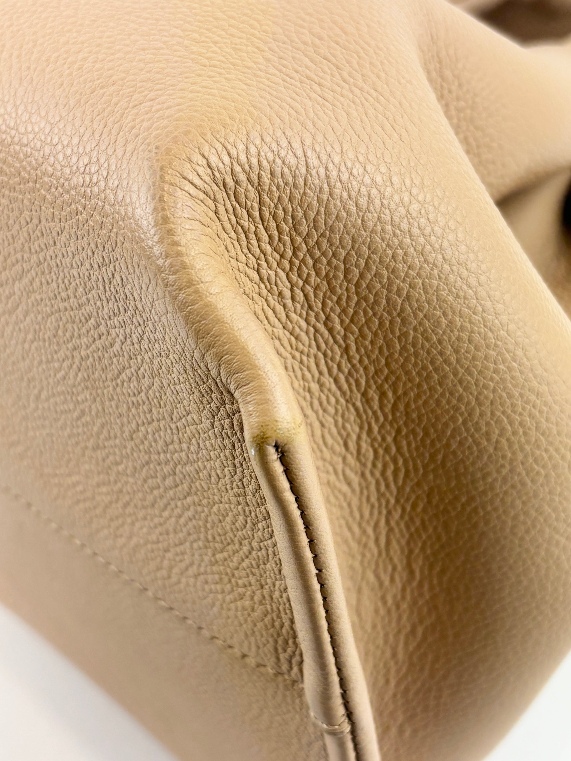 Textured Calfskin Numero Neuf in Taupe