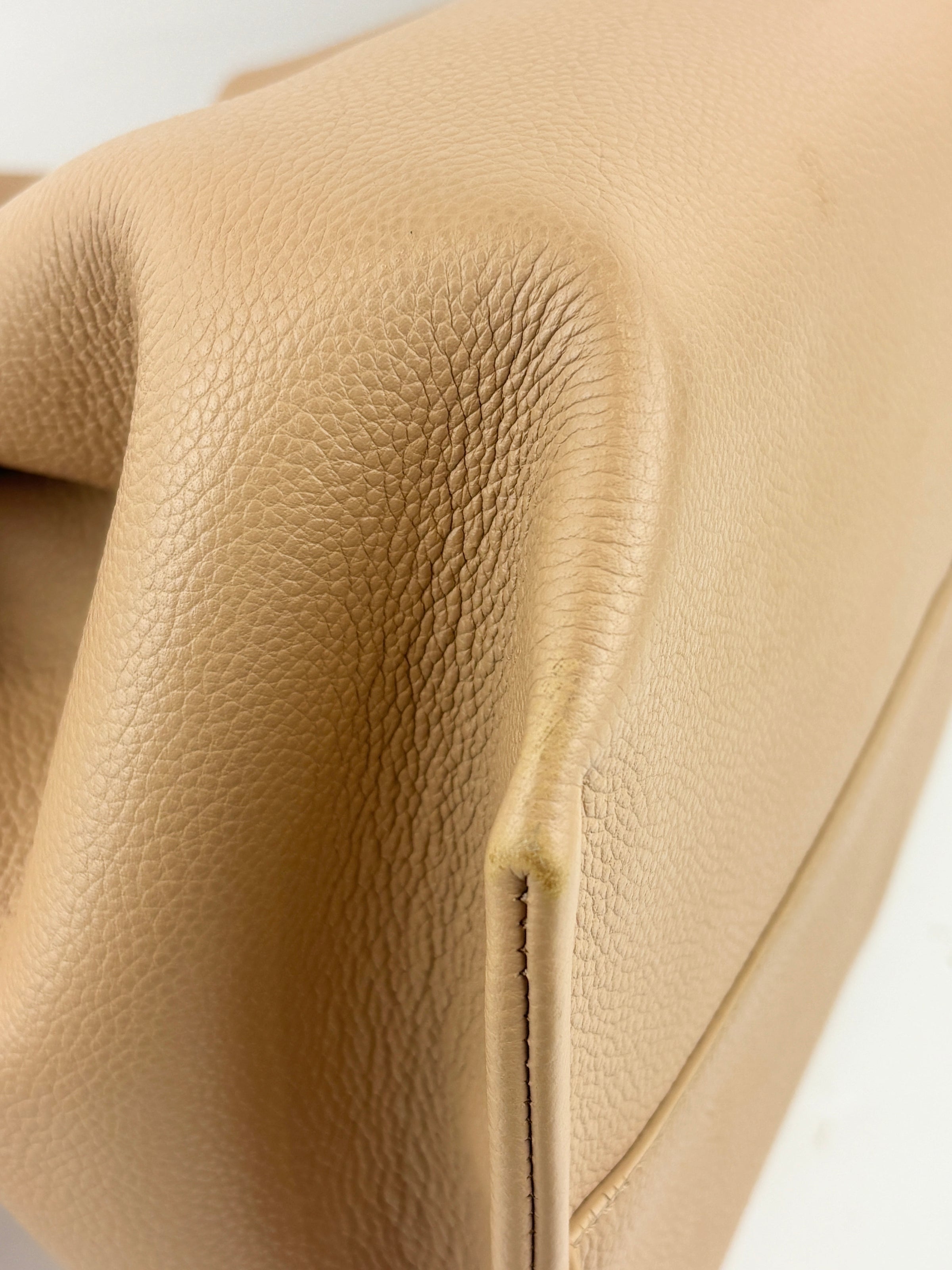 Textured Calfskin Numero Neuf in Taupe