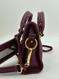 Metallic Edge Nano City Purple Goatskin Leather GHW