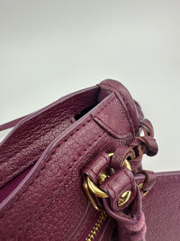 Metallic Edge Nano City Purple Goatskin Leather GHW