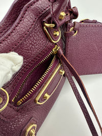 Metallic Edge Nano City Purple Goatskin Leather GHW