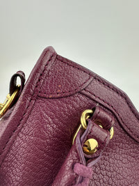 Metallic Edge Nano City Purple Goatskin Leather GHW